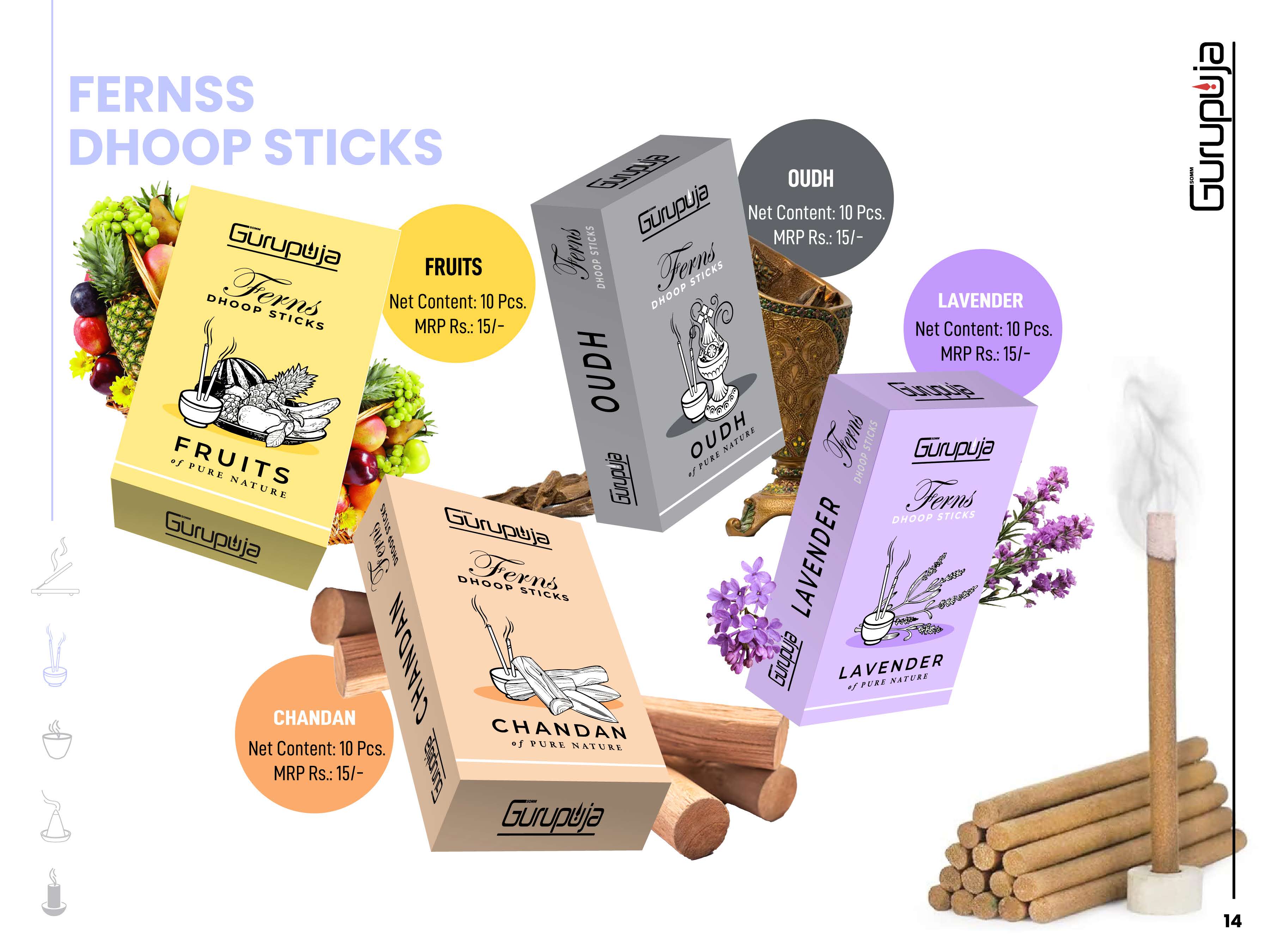 Fernss Dhoop Sticks - Fruits